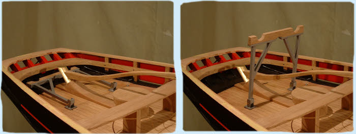 Boom support Up and down